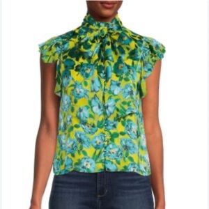 Alice + Olivia Jordana Tie Neck Blouse - sz XS